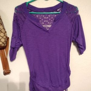 Purple with lace on the back